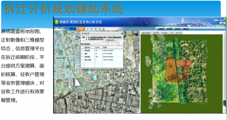 拆遷分析規(guī)劃系統(tǒng)